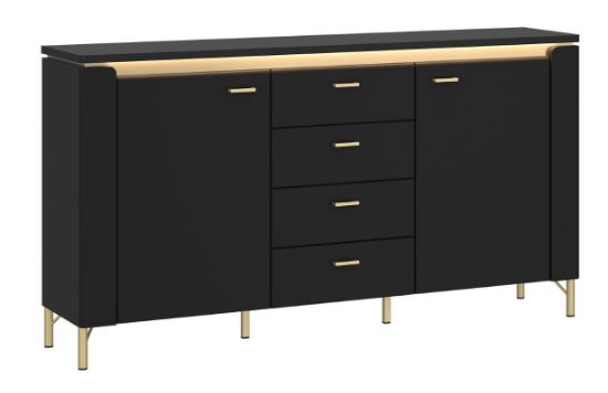 Obrazek Komoda dwudrzwiowa z szufladami Norica 2D4S LAZK02