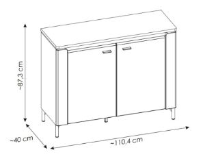 Obrazek Komoda dwudrzwiowa Norica 2D LAZK01