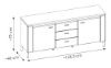 Obrazek Komoda RTV dwudrzwiowa z trzema szufladami Norica 2D3S LAZF01