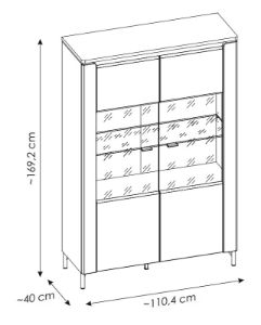 Obrazek Witryna dwudrzwiowa Norica 2D LAZV02