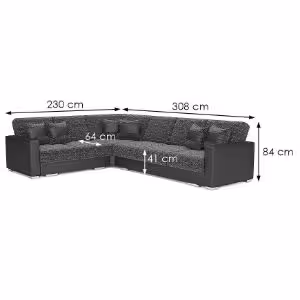 Obrazek Narożnik Nero Madryt 1100 + Berlin 02 uniwersalny