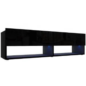 Obrazek Szafka RTV Izumi 140 BL czarny mat/połysk