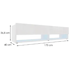 Obrazek Szafka RTV Izumi 175 WH biały mat/połysk