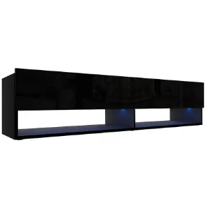 Obrazek Szafka RTV Izumi 175 BL czarny mat/połysk