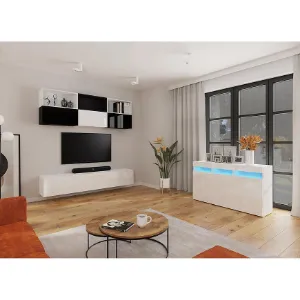 Obrazek Komoda Izumi 140 WH biały mat/połysk