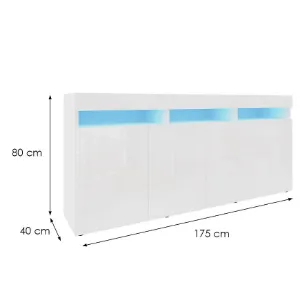 Obrazek Komoda Izumi 175 WH biały mat/połysk