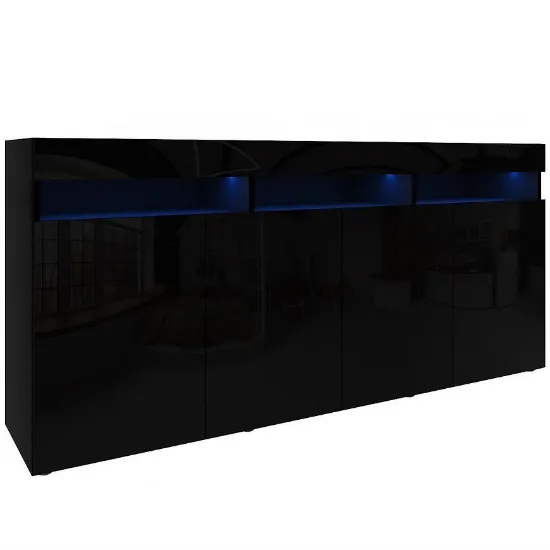 Obrazek Komoda Izumi 175 BL czarny mat/połysk