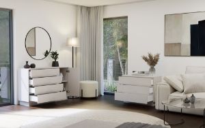 Obrazek Komoda jednodrzwiowa z szufladami Jantar 1D4S kaszmir