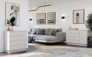 Obrazek Komoda jednodrzwiowa z szufladami Jantar 1D4S kaszmir