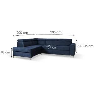 Obrazek Narożnik z funkcją spania Logan Wind 77 lewostronny