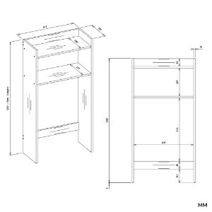 Obrazek Szafka łazienkowa na pralkę Dalia biały