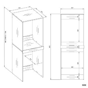 Obrazek Szafka na pralkę i suszarkę Zara Twin dąb artisan
