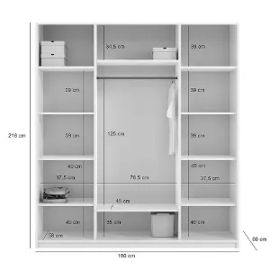 Obrazek Szafa Nicea 160 Biała