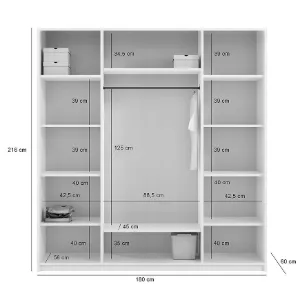Obrazek Szafa Nicea 180 Biała