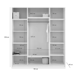 Obrazek Szafa Nicea 160 Szara