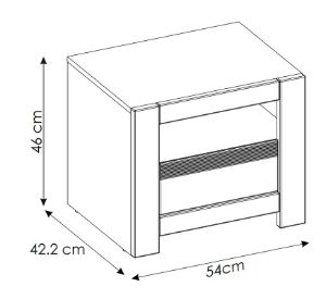 Obrazek Szafka nocna z szufladą Novi 1S NVIK05