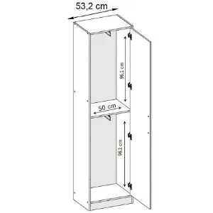Obrazek Szafa Eden 1d 53 Dąb Craft Złoty 1