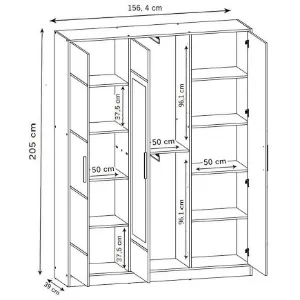 Obrazek Szafa Eden 3d 157 Biały 1