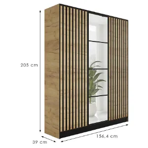 Obrazek Szafa Eden 3d 157 Dąb Craft Złoty 3