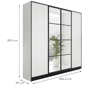 Obrazek Szafa Eden 4d 207 Biały 1