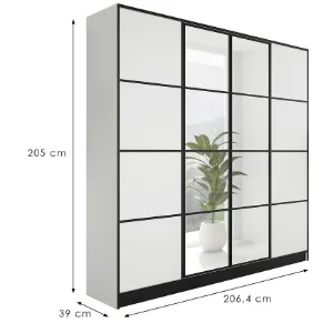 Obrazek Szafa Eden 4d 207 Biały 2