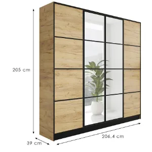 Obrazek Szafa Eden 4d 207 Dąb Craft Złoty 2