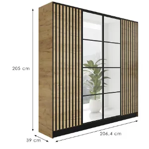 Obrazek Szafa Eden 4d 207 Dąb Craft Złoty 3