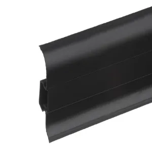 Obrazek Listwa przypodłogowa PCV Premium Classic 9005 czarna mat