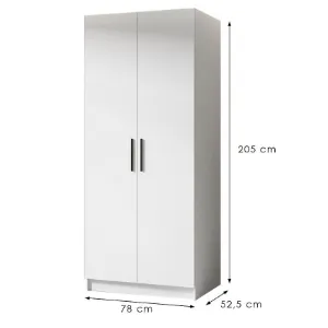 Obrazek Szafa Gold 2d Biały/Biały