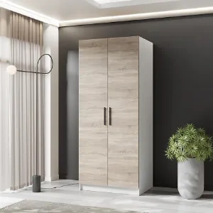 Obrazek Szafa Gold 2d Biały/Dąb Sonoma