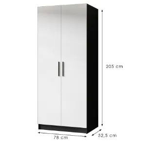 Obrazek Szafa Gold 2d Czarny/Biały