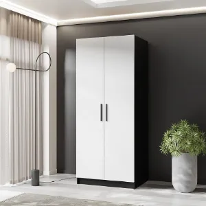 Obrazek Szafa Gold 2d Czarny/Biały