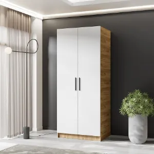 Obrazek Szafa Gold 2d Dąb Craft Złoty/Biały