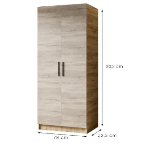 Obrazek Szafa Gold 2d Dąb Craft Złoty/Dąb Sonoma