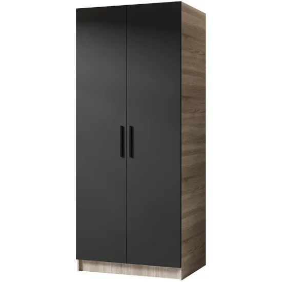 Obrazek Szafa Gold 2d Dąb Sonoma/Czarny