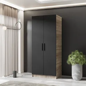 Obrazek Szafa Gold 2d Dąb Sonoma/Czarny