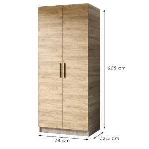 Obrazek Szafa Gold 2d Dąb Sonoma/Dąb Craft Złoty