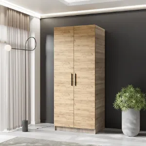 Obrazek Szafa Gold 2d Dąb Sonoma/Dąb Craft Złoty