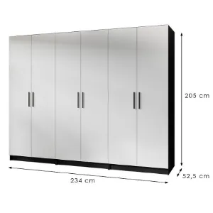 Obrazek Szafa X3 Gold 2d Czarny/Biały