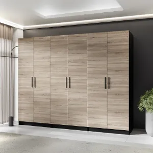 Obrazek Szafa X3 Gold 2d Czarny/Dąb Sonoma