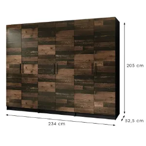 Obrazek Szafa X3 Gold 2d Czarny/Old Style