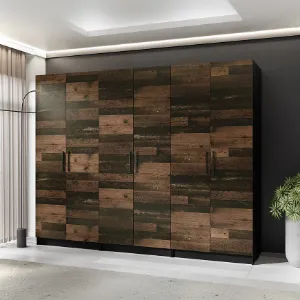 Obrazek Szafa X3 Gold 2d Czarny/Old Style