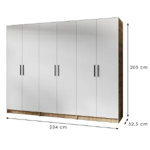 Obrazek Szafa X3 Gold 2d Dąb Craft Złoty/Biały