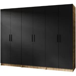 Obrazek Szafa X3 Gold 2d Dąb Craft Złoty/Czarny