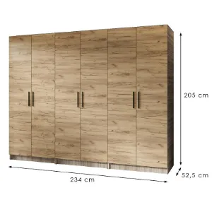 Obrazek Szafa X3 Gold 2d Dąb Sonoma/Dąb Craft Złoty