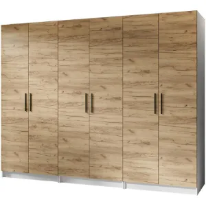 Obrazek Szafa X3 Gold 2d Biały/Dąb Craft Złoty