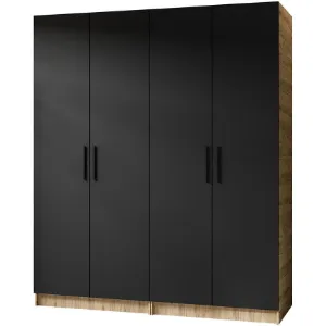 Obrazek Szafa X2 Gold 2d Dąb Craft Złoty/Czarny