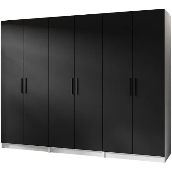 Obrazek Szafa X3 Gold 2d Biały/Czarny