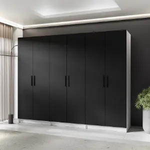 Obrazek Szafa X3 Gold 2d Biały/Czarny