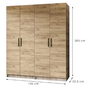 Obrazek Szafa X2 Gold 2d Dąb Sonoma/Dąb Craft Złoty